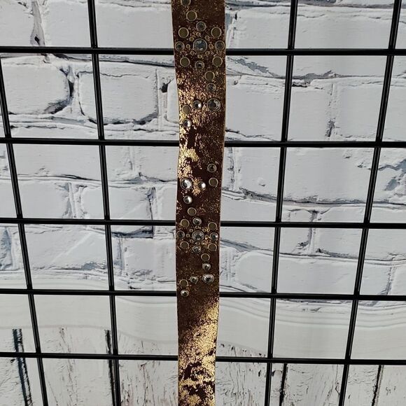 Fancy Gold Belt with Glitter Gems Size S/M - Picture 4 of 6